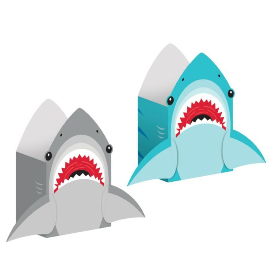 Birthdays * | Creative Converting Shark Party Paper Treat Bag With Attachments (8/Pkg) Kids Birthday Party Themes