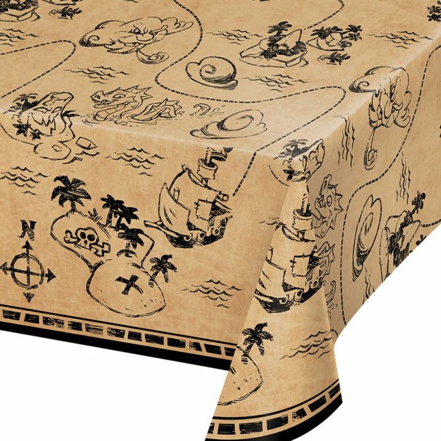 Birthdays * | Creative Converting Kids Birthday Party Themes Pirate Treasure Plastic Tablecover All Over Print, 54 X 102