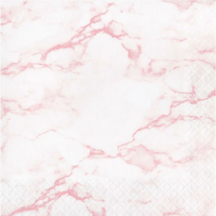 Baby Showers * | Creative Converting Baby Showers Pink Marble Luncheon Napkin (16/Pkg)