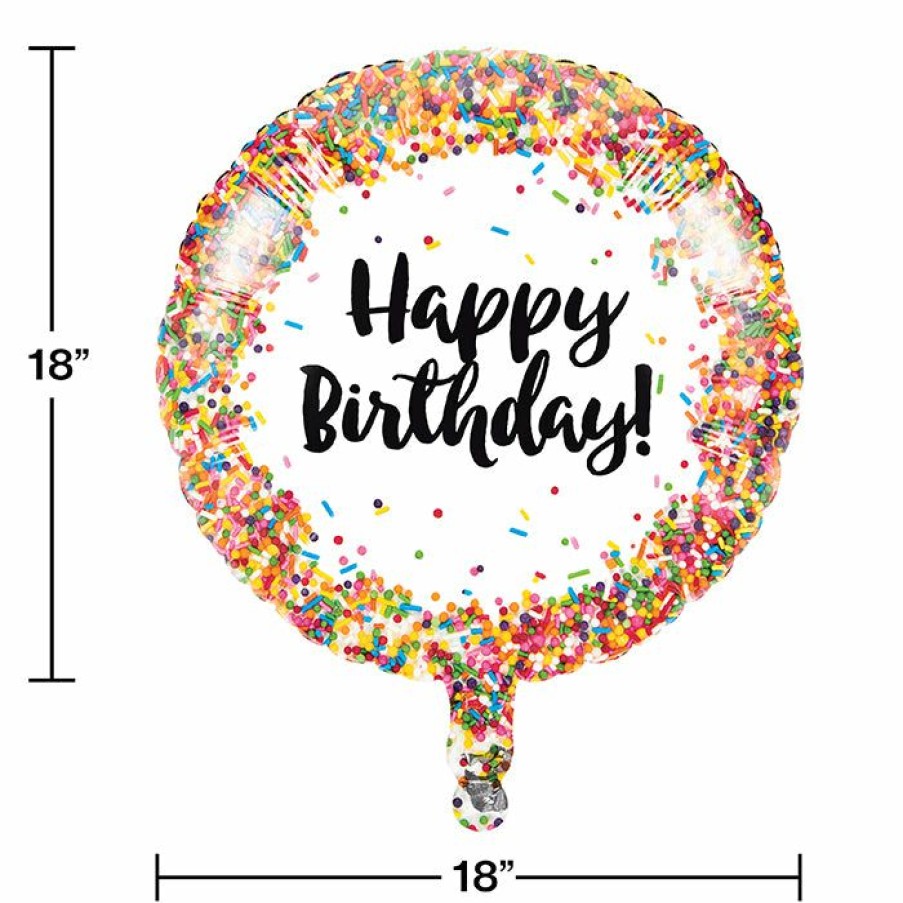 Birthdays * | Creative Converting Sprinkles Metallic Balloon 18