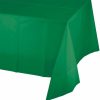 Solid Color Tableware * | Creative Converting Emerald Green Tablecover Plastic 54 X 108 Solid Color Tableware