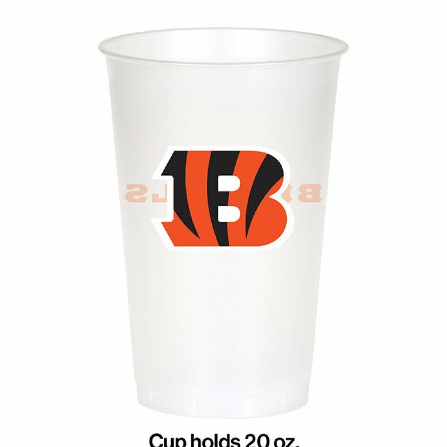 Sports * | Creative Converting Cincinnati Bengals Plastic Cup, 20Oz, 8 Ct