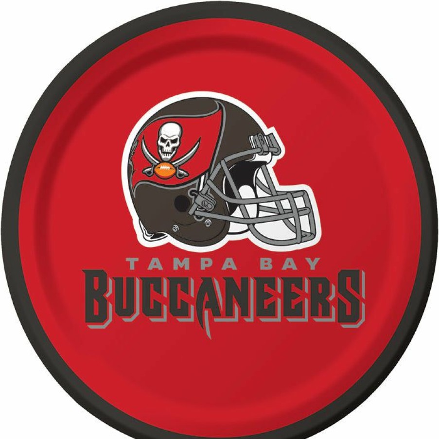 Sports * | Creative Converting Nfl And Football Party Supplies Tampa Bay Buccaneers Dessert Plates, 8 Ct