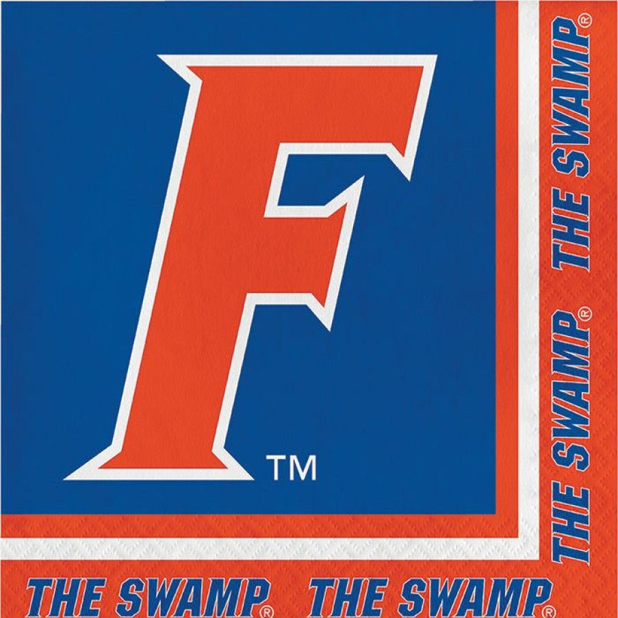 Sports * | Creative Converting University Of Florida Napkins, 20 Ct Ncaa College Themed Party Decorations