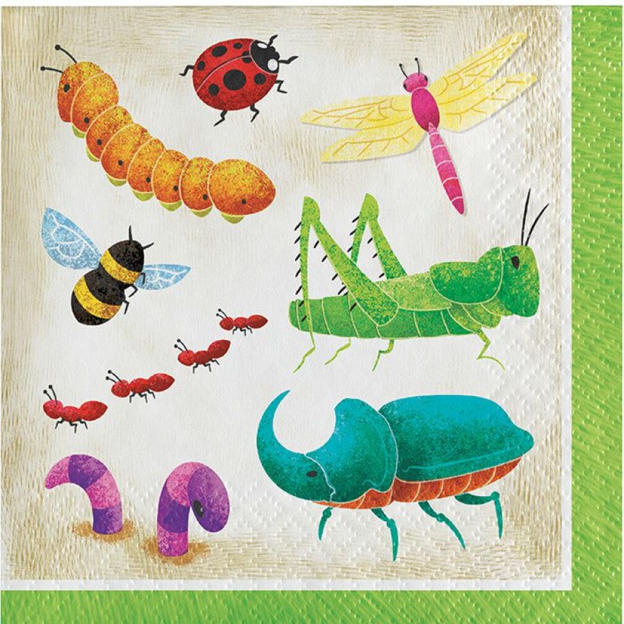 Birthdays * | Creative Converting Birthday Bugs Beverage Napkins 16Ct