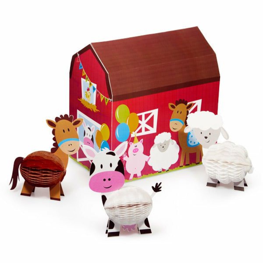 Birthdays * | Creative Converting Kids Birthday Party Themes Farm Fun Centerpiece, 4 Ct