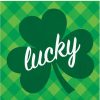 Holidays * | Creative Converting Irish Clover Beverage Napkin, Lucky (16/Pkg) St. Patrick'S Day Party Decorations