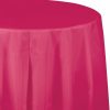 Solid Color Tableware * | Creative Converting Hot Magenta Tablecover, Octy Round 82 Plastic Solid Color Tableware