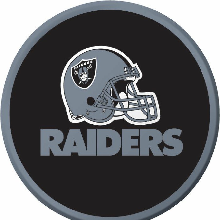 Sports * | Creative Converting Nfl And Football Party Supplies Las Vegas Raiders Dessert Plates, 8 Ct