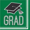 Graduation Party Supplies * | Creative Converting Graduation School Spirit Green Napkins, 36 Ct