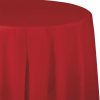 Solid Color Tableware * | Creative Converting Classic Red Tablecover, Octy Round 82 Plastic