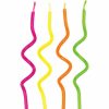 Birthdays * | Creative Converting Birthday Party Candles Neon Curly Candles, 12 Ct