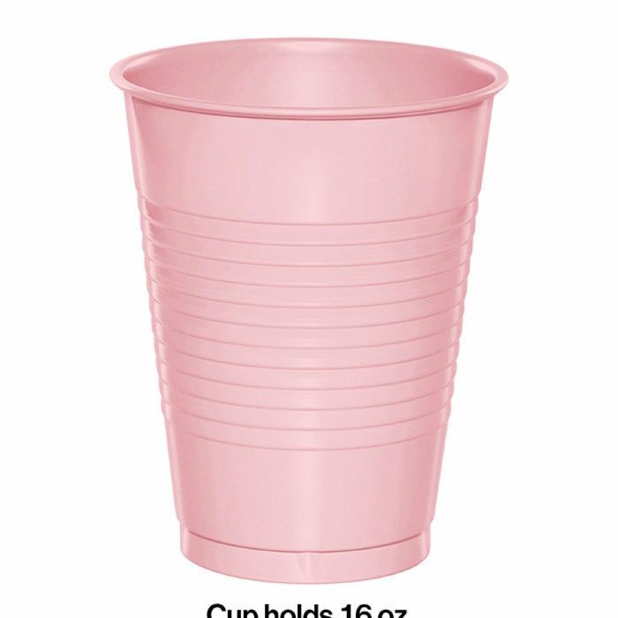 Solid Color Tableware * | Creative Converting Classic Pink Plastic Cups, 20 Ct