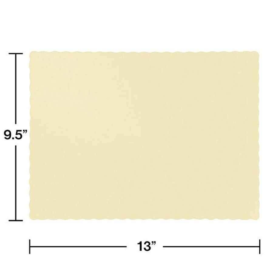 Solid Color Tableware * | Creative Converting Ivory Placemats, 50 Ct