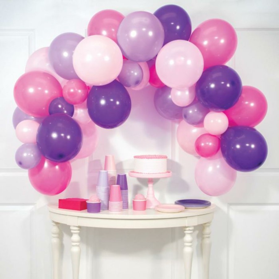 General Decorations * | Creative Converting General Decorations Pink & Purple Six Foot Balloon Arch Kit