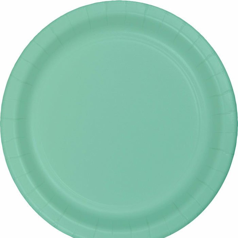 Solid Color Tableware * | Creative Converting Fresh Mint Green Dessert Plates, 8 Ct Solid Color Tableware