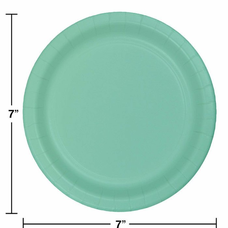 Solid Color Tableware * | Creative Converting Fresh Mint Green Dessert Plates, 8 Ct Solid Color Tableware