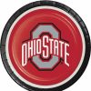 Sports * | Creative Converting Ncaa College Themed Party Decorations Ohio State University Paper Plates, 8 Ct