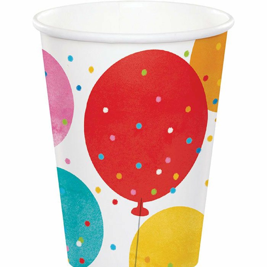 Birthdays * | Creative Converting Adult Birthday Party Themes Confetti Balloons Hot/Cold Cup 8Oz. 8Ct