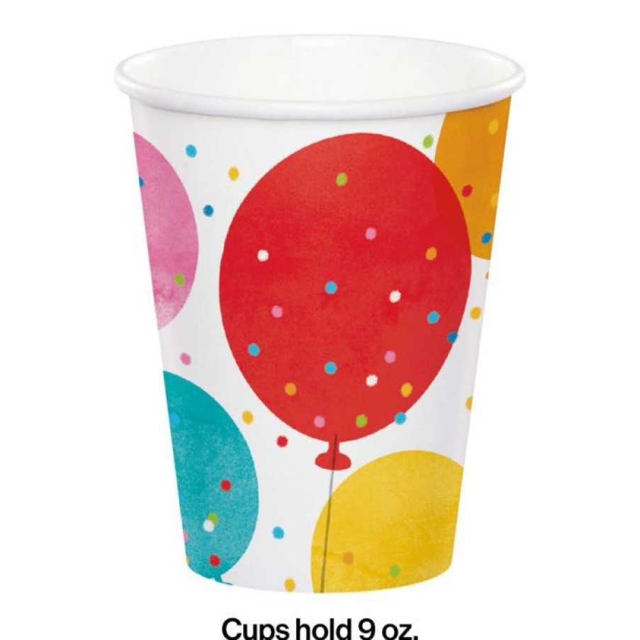 Birthdays * | Creative Converting Adult Birthday Party Themes Confetti Balloons Hot/Cold Cup 8Oz. 8Ct