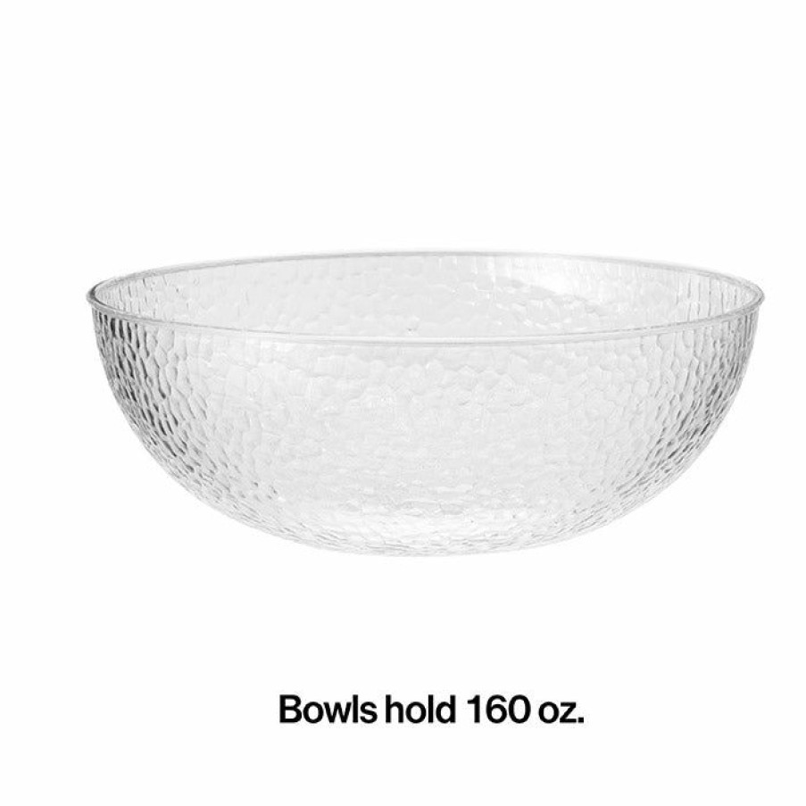 Themed Tableware * | Creative Converting 5.2 Qt Clear Pebble Bowl Themed Tableware