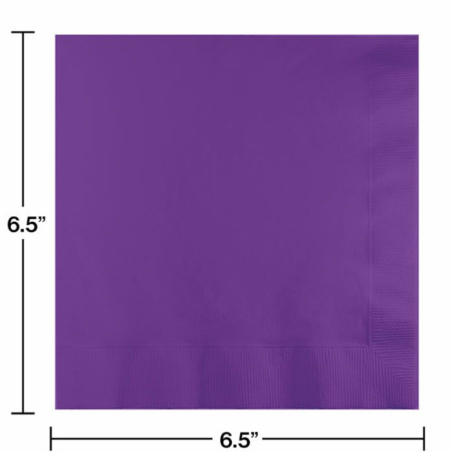 Solid Color Tableware * | Creative Converting Amethyst Luncheon Napkin 3Ply, 50 Ct Solid Color Tableware