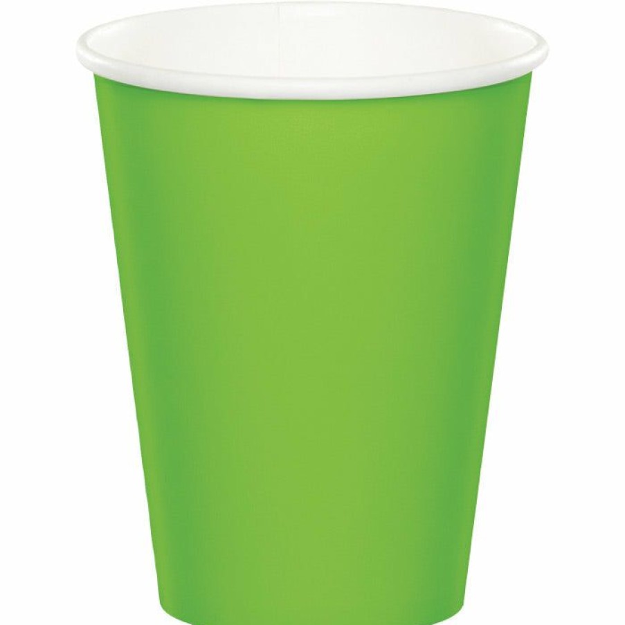 Solid Color Tableware * | Creative Converting Fresh Lime Hot/Cold Paper Cups 9 Oz., 24 Ct