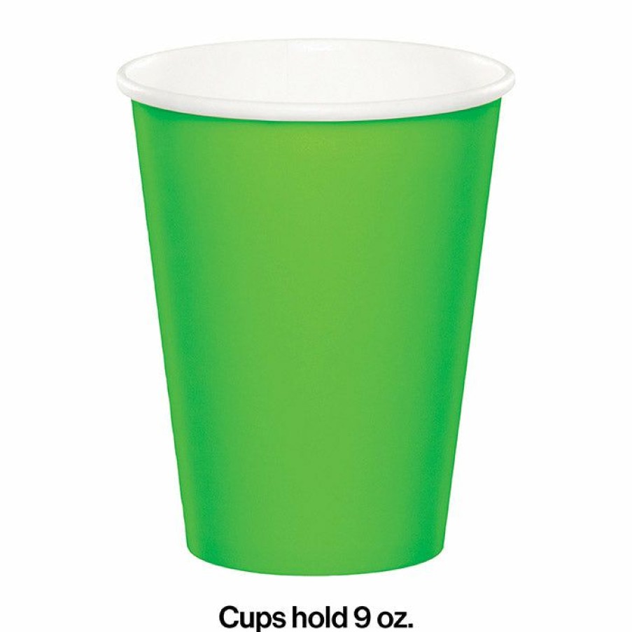 Solid Color Tableware * | Creative Converting Fresh Lime Hot/Cold Paper Cups 9 Oz., 24 Ct