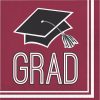 Graduation Party Supplies * | Creative Converting Graduation School Spirit Burgundy Red Napkins, 36 Ct Graduation Party Supplies