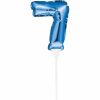 General Decorations * | Creative Converting General Decorations Blue 7 Number Balloon Cake Topper (12/Case)