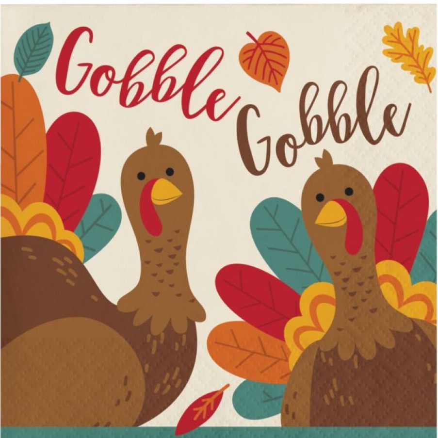 Holidays * | Creative Converting Tom Turkey Beverage Napkin, 16 Ct