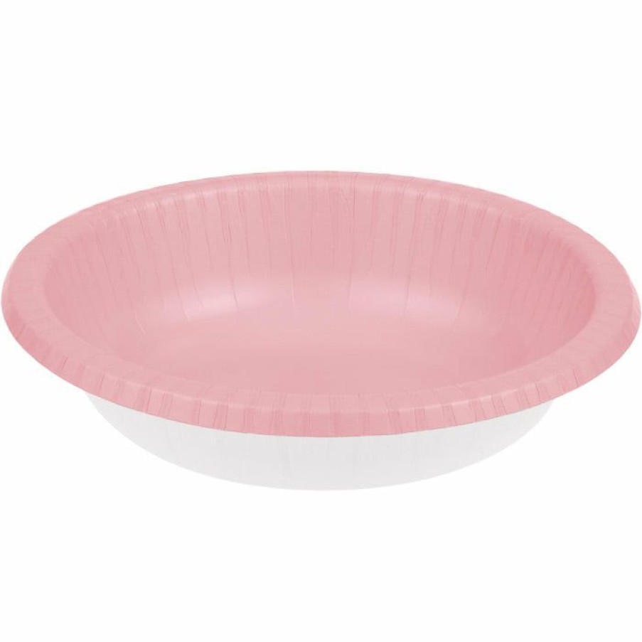 Solid Color Tableware * | Creative Converting Classic Pink Paper Bowls 20 Oz., 20 Ct Solid Color Tableware