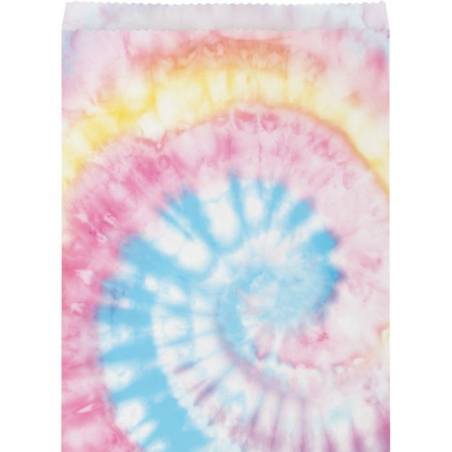 Birthdays * | Creative Converting Tie Dye Party Paper Treat Bags, 8 Ct Kids Birthday Party Themes