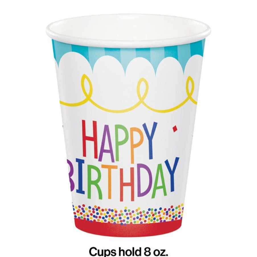 Birthdays * | Creative Converting Cake Birthday Hot/Cold Cups 8Oz. 8Ct