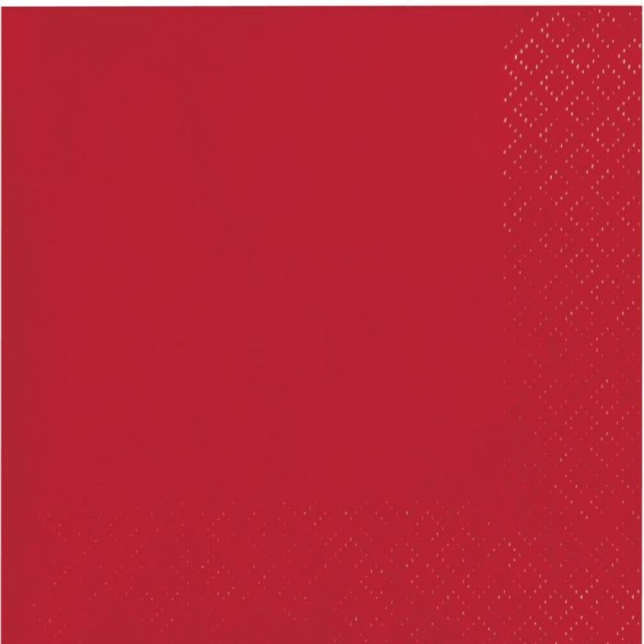 Solid Color Tableware * | Creative Converting Classic Red 40Ct 2Ply Beverage Napkin (40/Pkg)