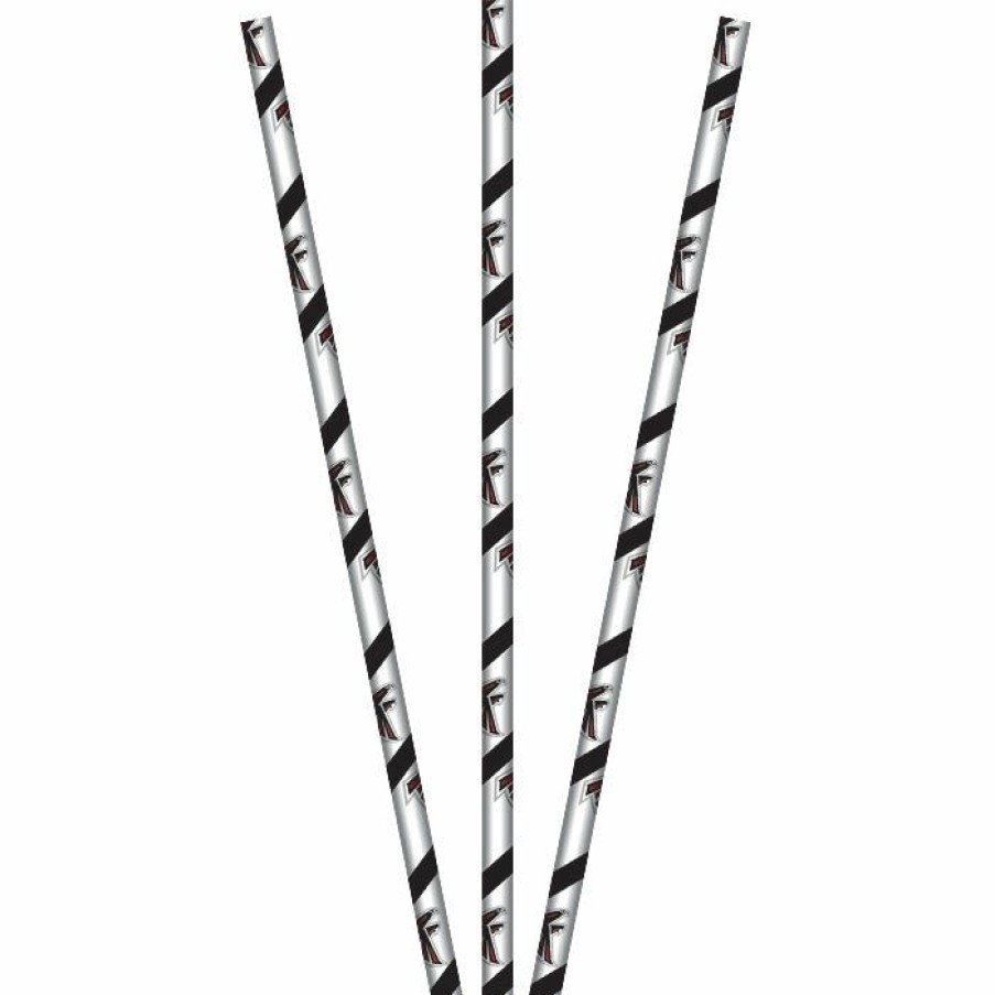 Sports * | Creative Converting Atlanta Falcons Paper Straws, 24 Ct