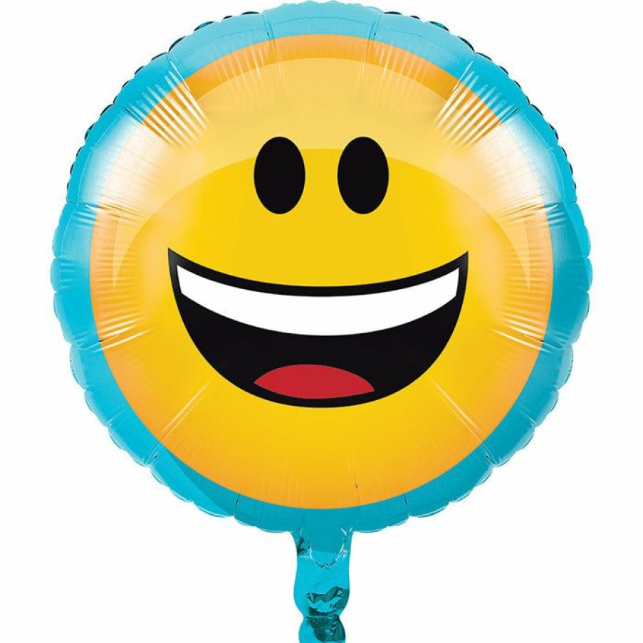 Birthdays * | Creative Converting Show Your Emojions Metallic Balloon 18 Kids Birthday Party Themes