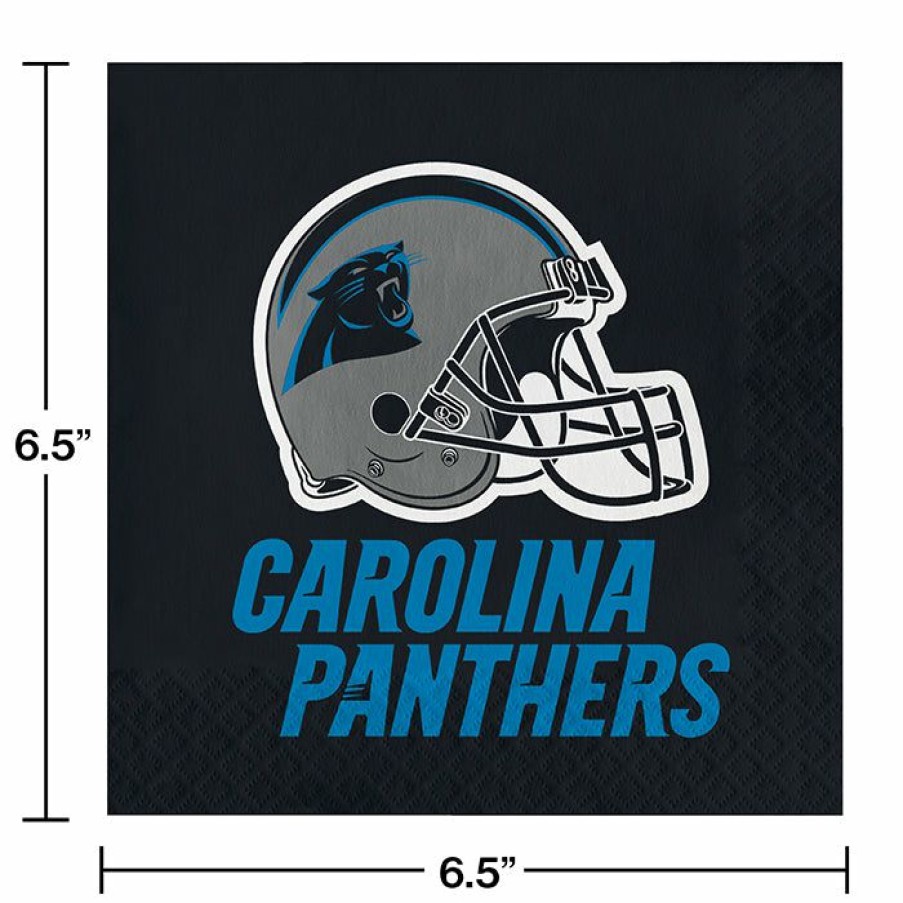 Sports * | Creative Converting Nfl And Football Party Supplies Carolina Panther Napkins, 16 Ct