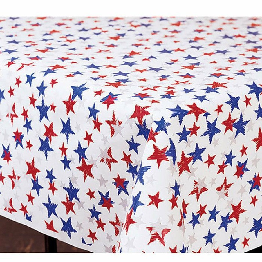 Holidays * | Creative Converting Patriotic Banquet Roll, Rwb Stars 40 X 50