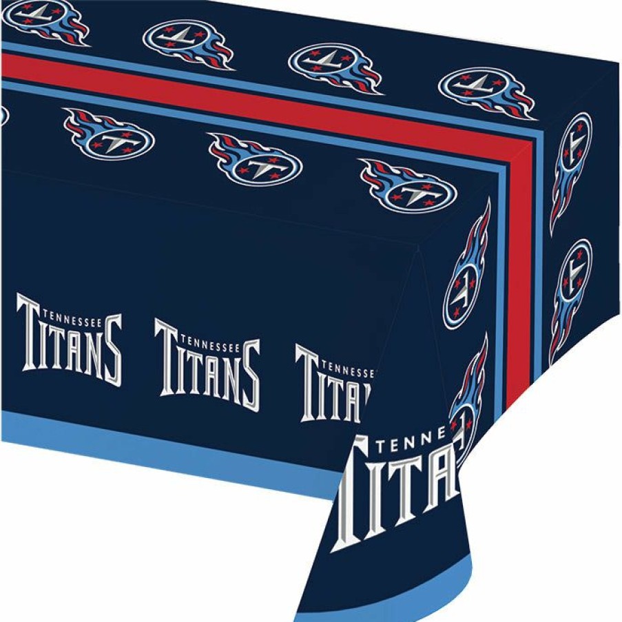 Sports * | Creative Converting Nfl And Football Party Supplies Tennessee Titans Plastic Table Cover, 54 X 102