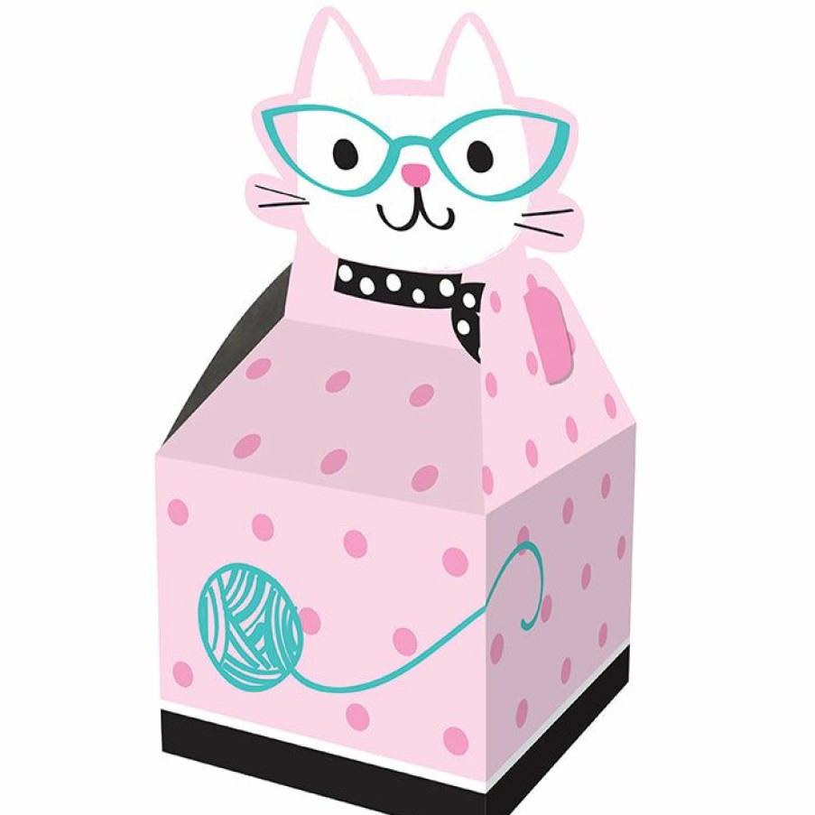 Birthdays * | Creative Converting Cat Party Favor Boxes, 8 Ct