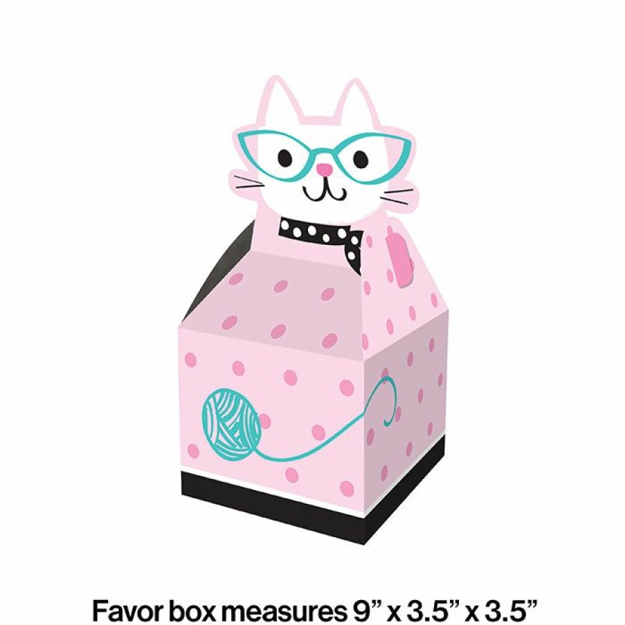 Birthdays * | Creative Converting Cat Party Favor Boxes, 8 Ct