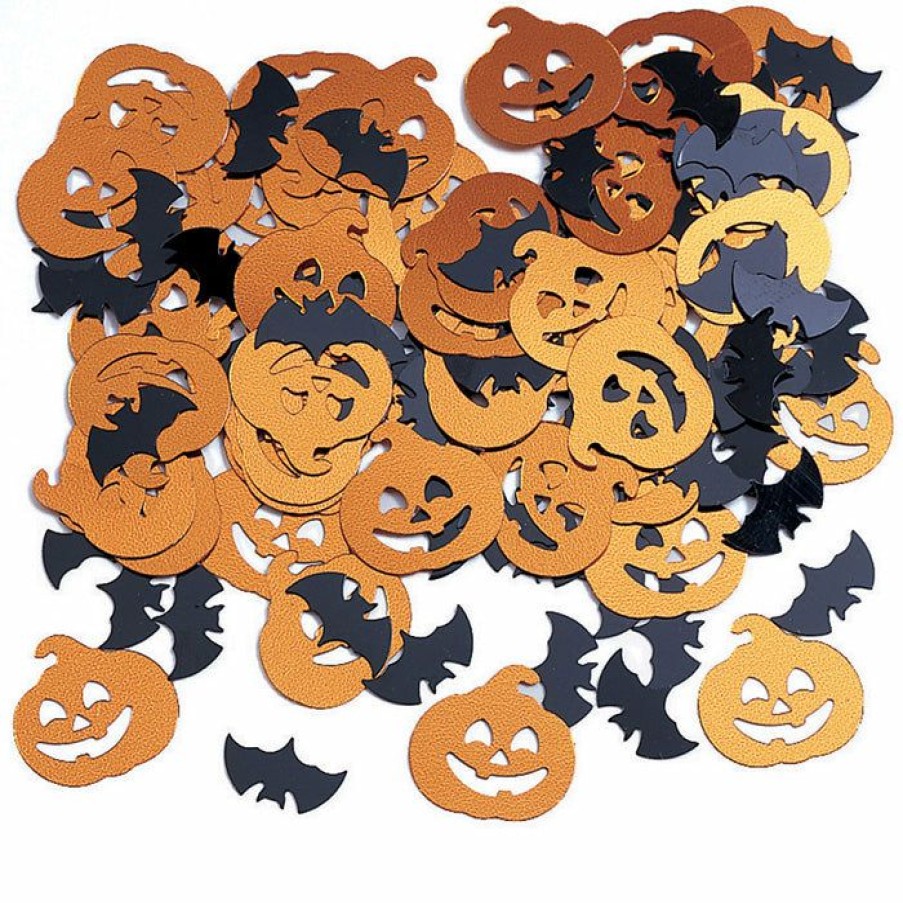 Holidays * | Creative Converting Bats And Pumpkin Confetti, 0.5 Oz Halloween Party Supplies