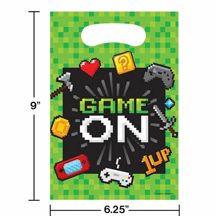 Birthdays * | Creative Converting Video Game Party Favor Bag, 8 Ct