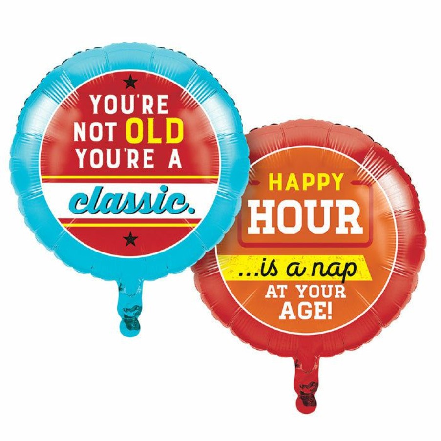 Birthdays * | Creative Converting Adult Birthday Party Themes Age Humor Metallic Balloon 18 , Classic