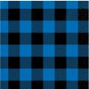 Themed Tableware * | Creative Converting Themed Tableware Blue Black Buffalo Plaid Beverage Napkin (16/Pkg)