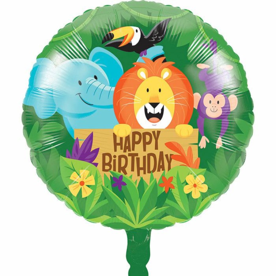 Birthdays * | Creative Converting Jungle Safari Metallic Balloon 18 Kids Birthday Party Themes