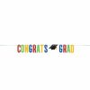 Graduation Party Supplies * | Creative Converting Colorful Grad Shaped Banner With Twine (1/Pkg) Graduation Party Supplies