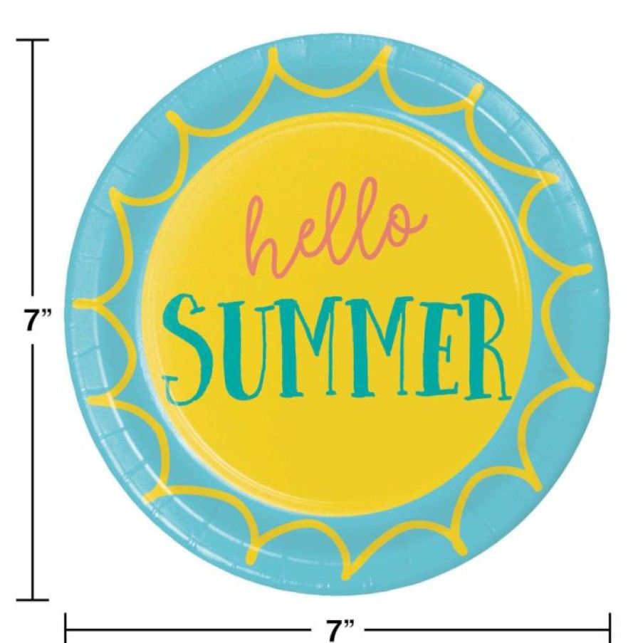 Holidays * | Creative Converting Summer Sayings Dessert Plate, Hello Summer (8/Pkg)