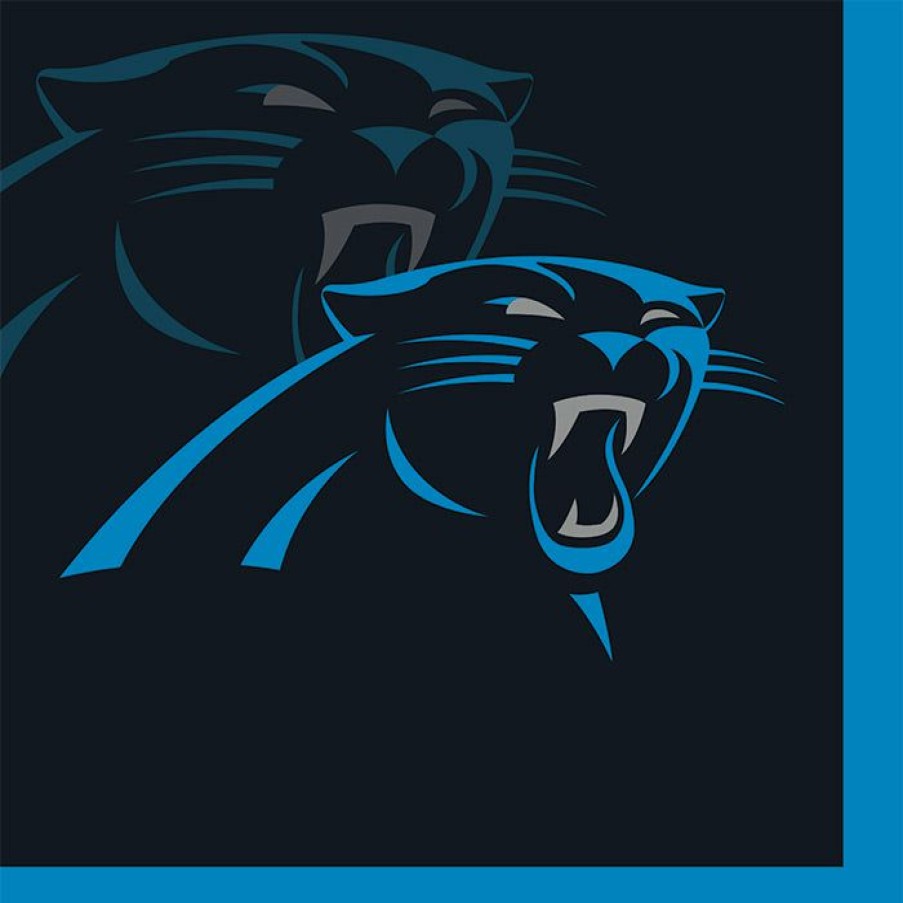 Sports * | Creative Converting Nfl And Football Party Supplies Carolina Panther Beverage Napkins, 16 Ct